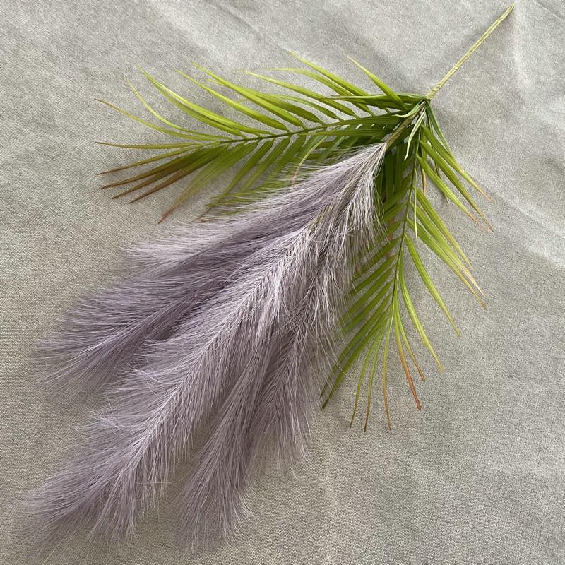 Скандинавский стиль Имитация цветов тростника Скандинавский стиль Для декора интерьера Стена фиолетовый