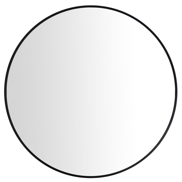 зеркало круглое в металлической раме VELLMAR D800мм черный